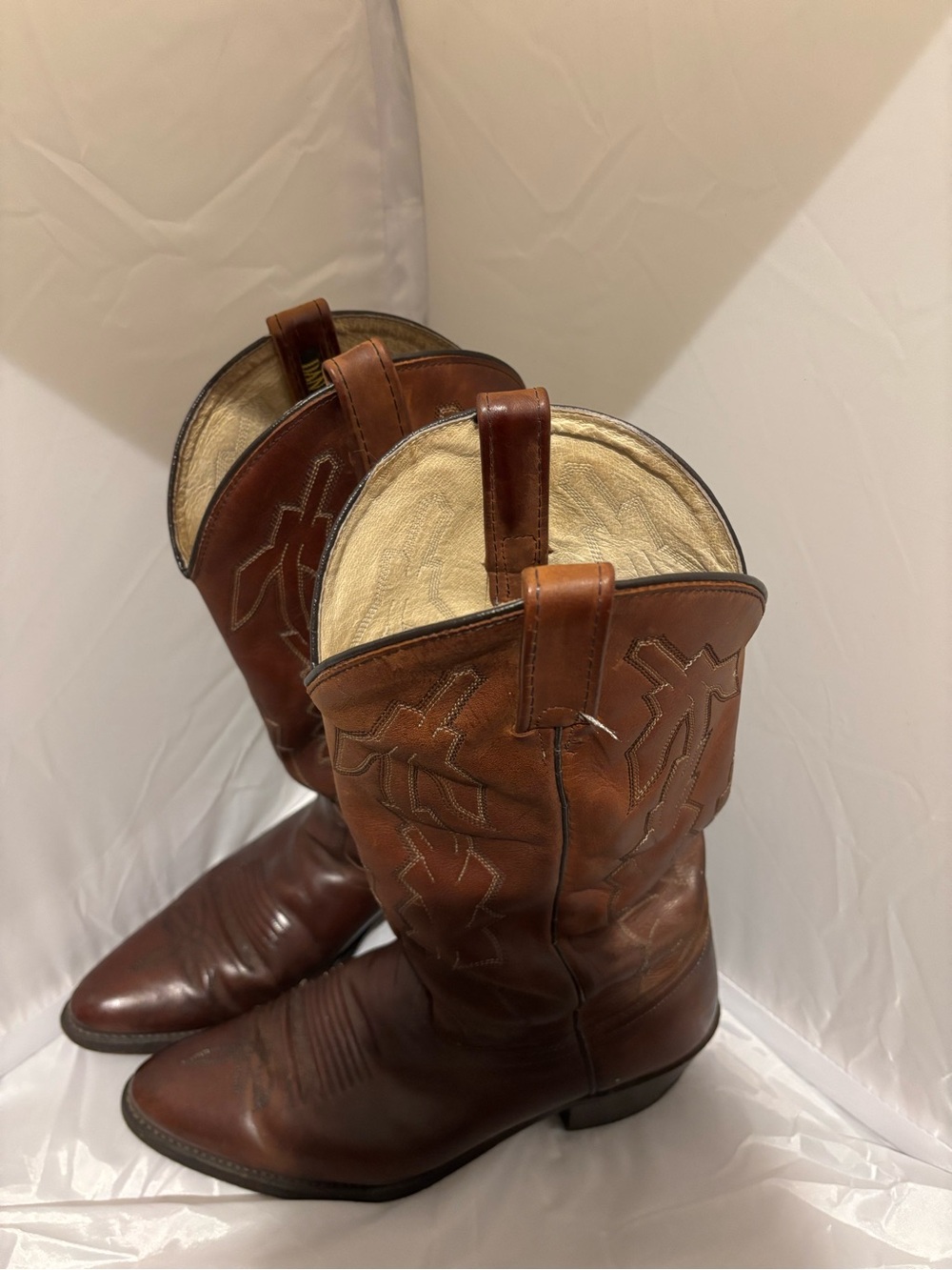 Dan Post Brown Leather Western Cowboy Boots